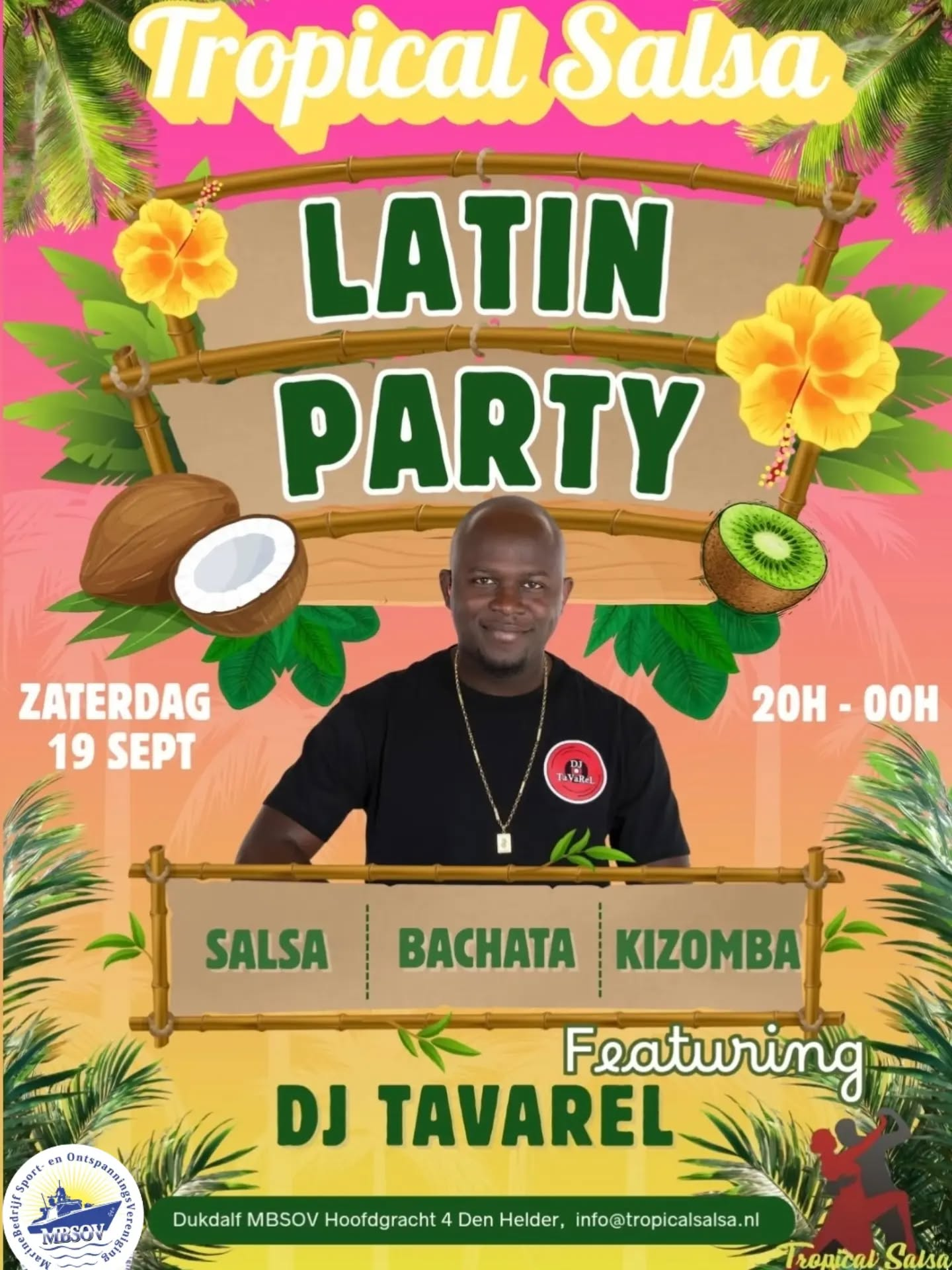 Poster Tropical Salsa Latin Party 19 september